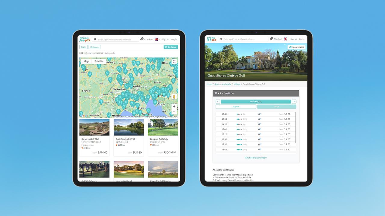Greenfee365 - booking service for golfers and golf clubs - SaaS development