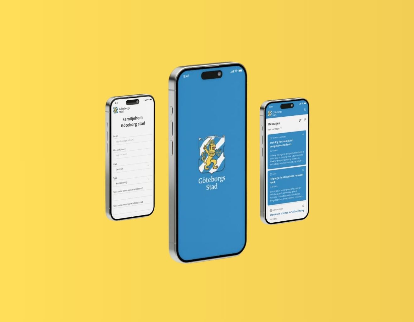 familjehem mobilapp utveckling