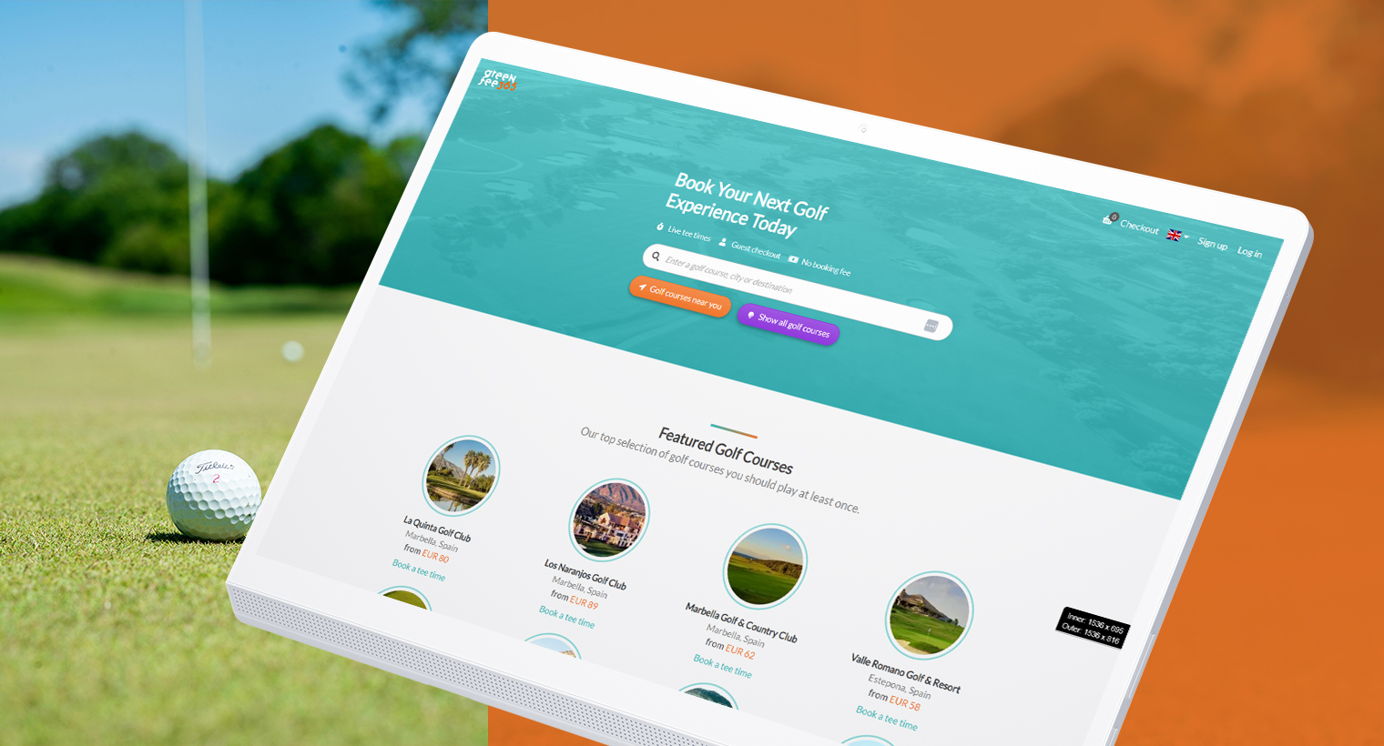 ecommerce development for golf booking platform