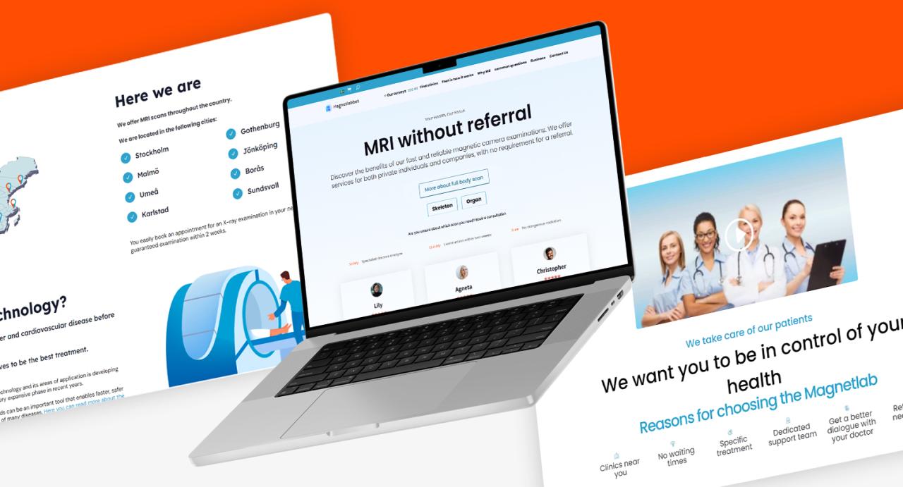 SEO och kassaflyttning för en MRI-klinik