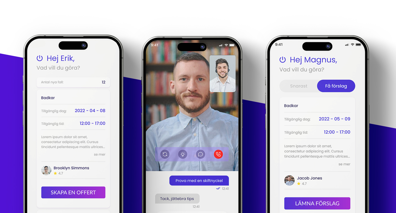En mobilapp som kopplar samman fastighetsägare med hantverkare